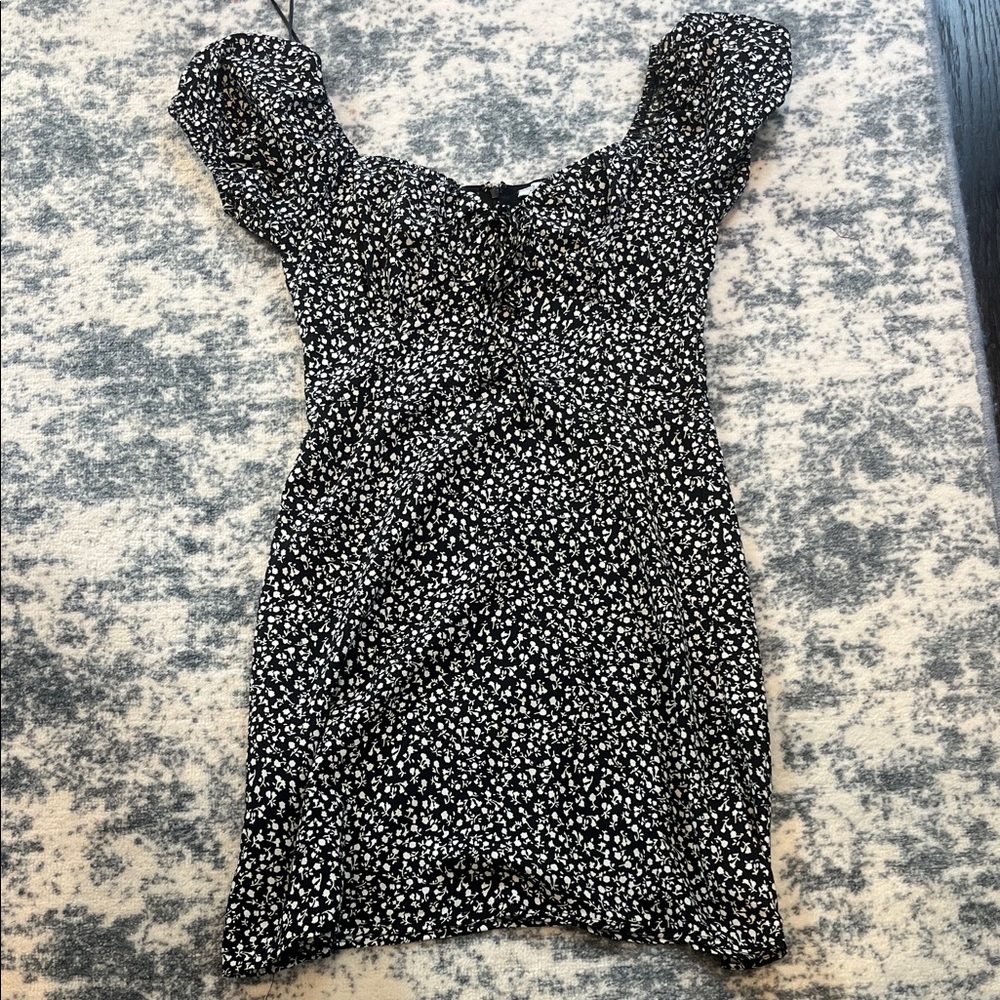 Revamped Black and White Mini Dress